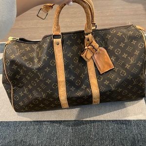Vintage Louis Vuitton keep all 50 bag, in need of minor repair!